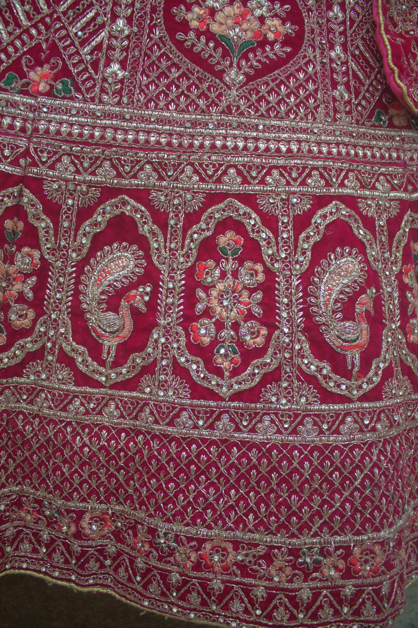 "Pink Embroidered Bridal Lehenga Choli with Intricate Gold Threadwork & Matching Net Dupatta" Product code-1112