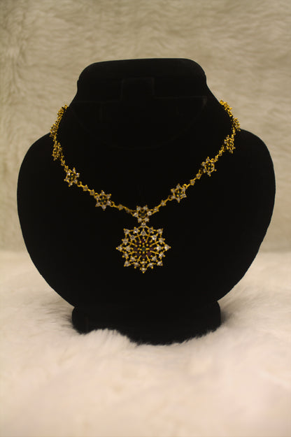 “Elegant Starburst CZ Necklace & Earring Set” Product code-6012