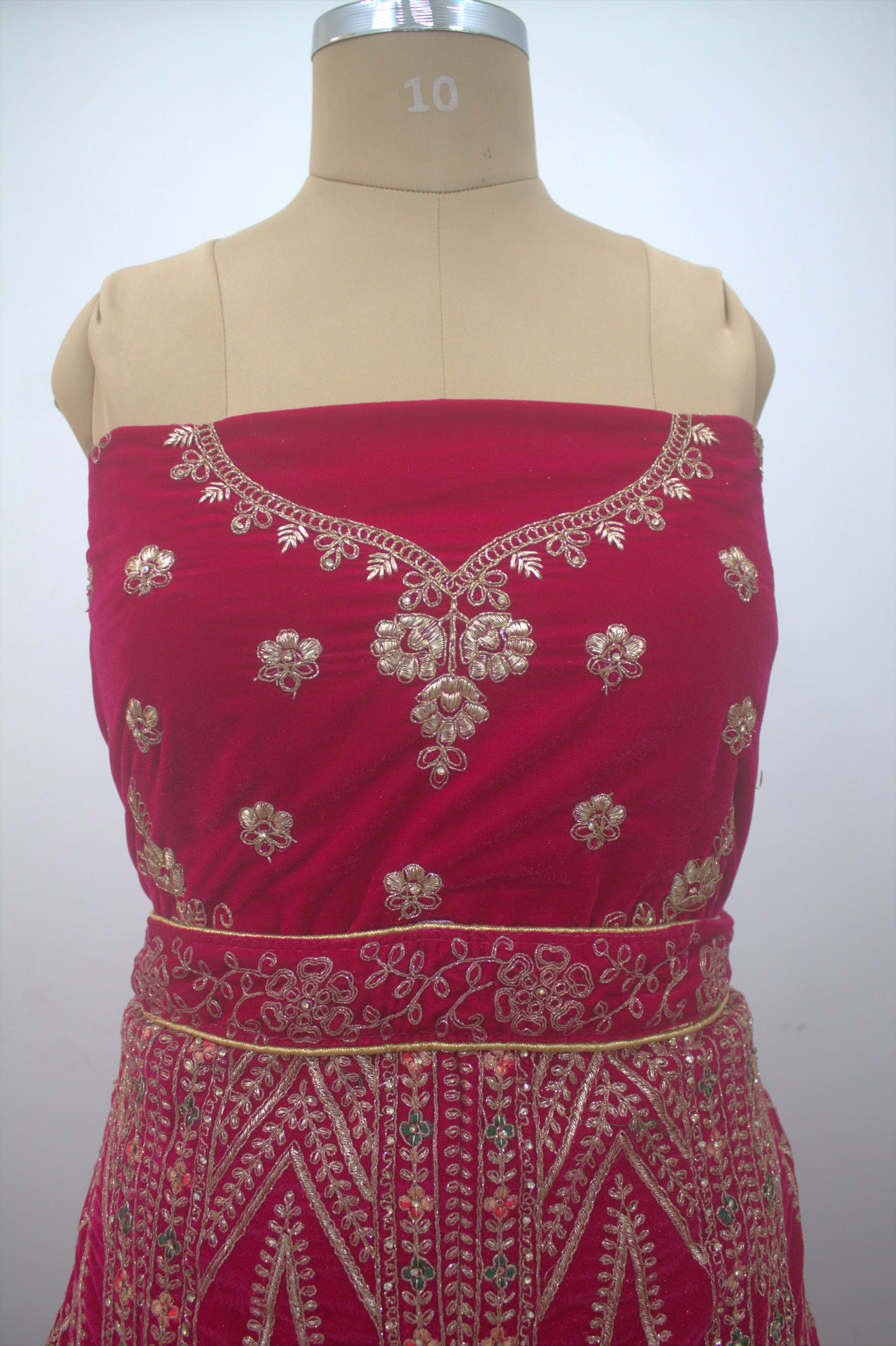 "Pink Embroidered Bridal Lehenga Choli with Intricate Gold Threadwork & Matching Net Dupatta" Product code-1112