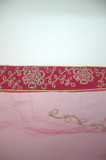 "Pink Embroidered Bridal Lehenga Choli with Intricate Gold Threadwork & Matching Net Dupatta" Product code-1112