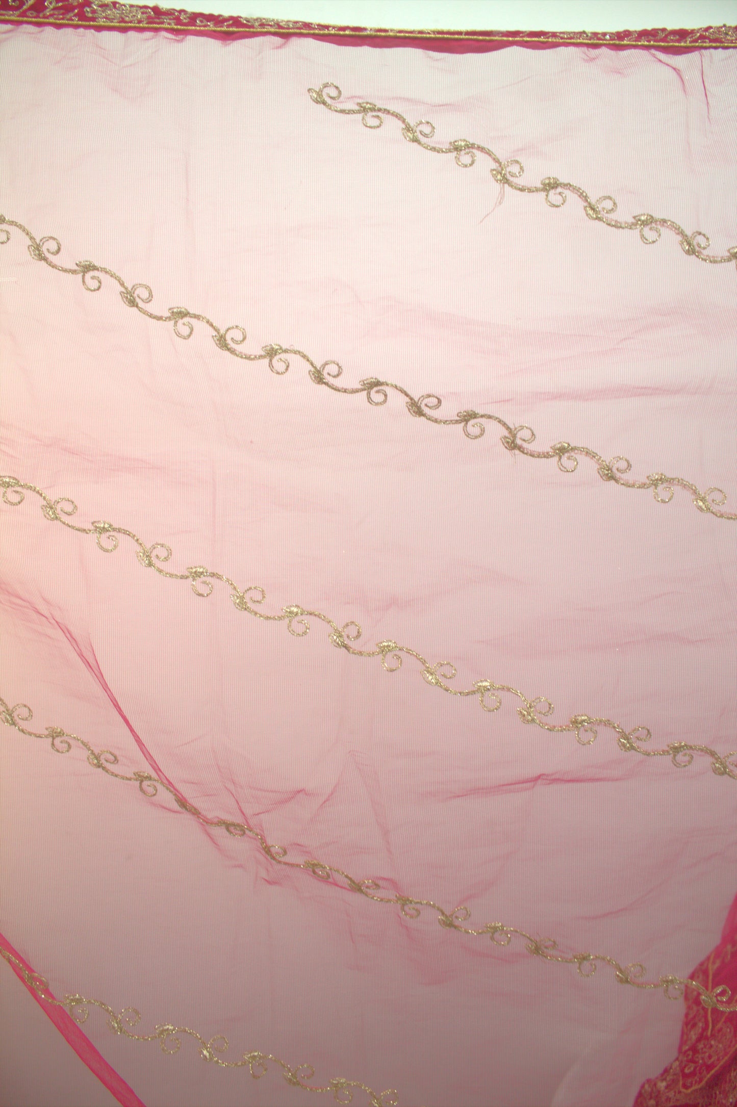 "Pink Embroidered Bridal Lehenga Choli with Intricate Gold Threadwork & Matching Net Dupatta" Product code-1112