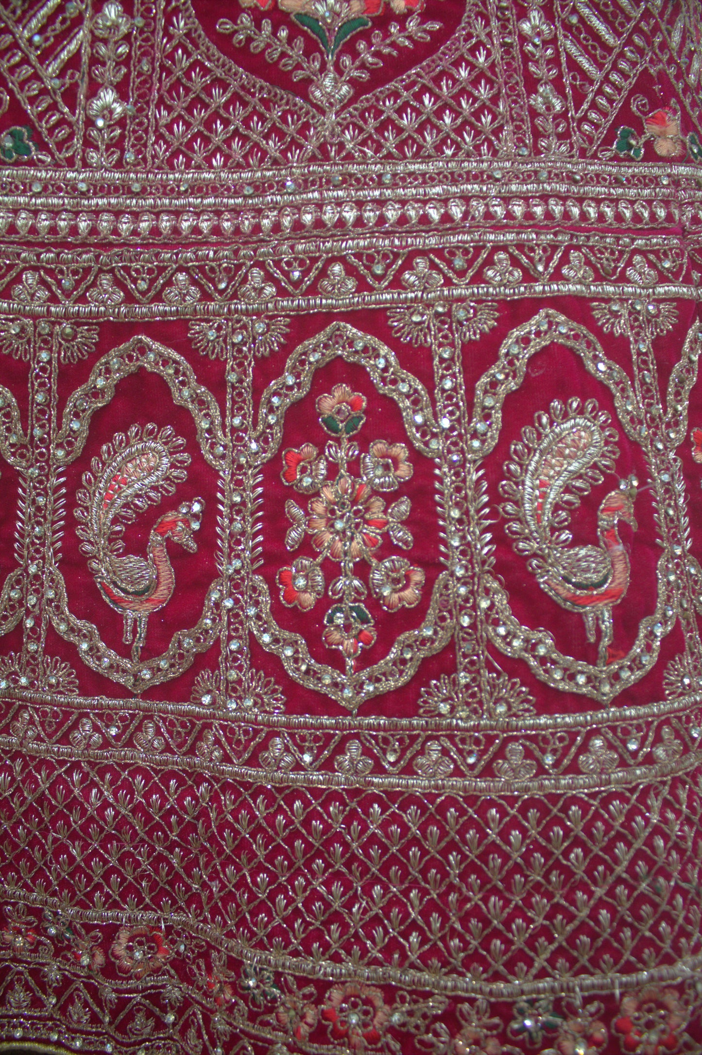 "Pink Embroidered Bridal Lehenga Choli with Intricate Gold Threadwork & Matching Net Dupatta" Product code-1112