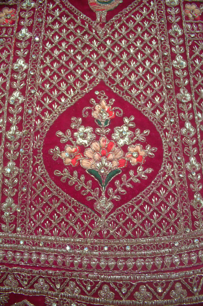 "Pink Embroidered Bridal Lehenga Choli with Intricate Gold Threadwork & Matching Net Dupatta" Product code-1112