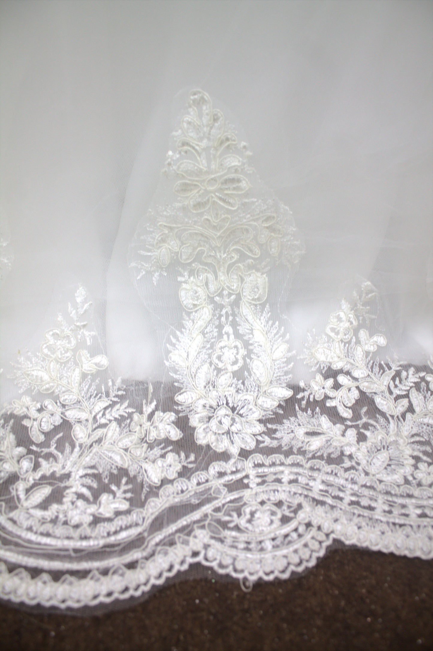 “Imperial Grace Bridal Gown – Embroidered Lace & Illusion Sleeves-White Gown” Product code-2005