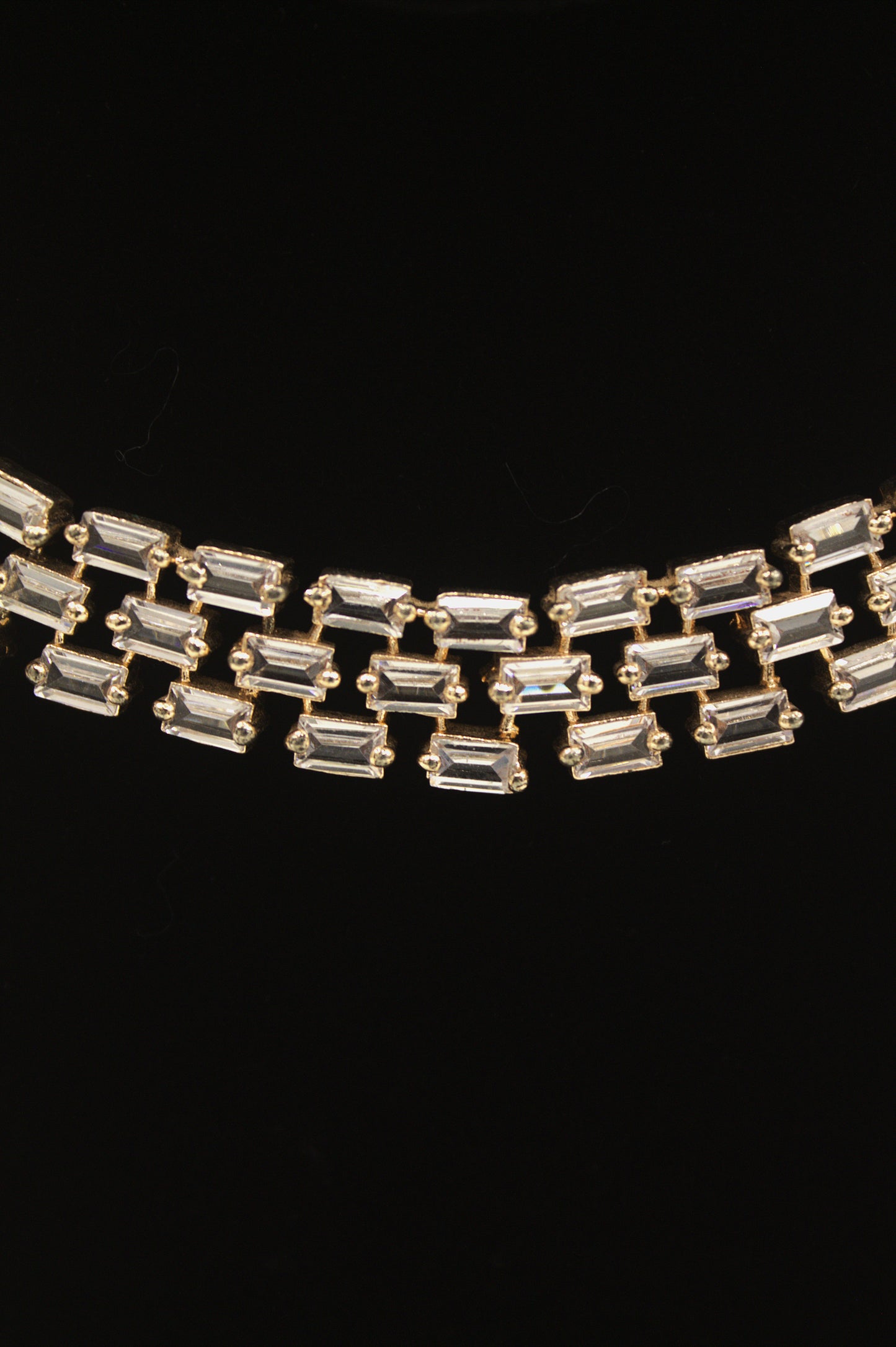 "Elegant Crystal Choker Necklace Set with Statement Earrings" Product code-6043