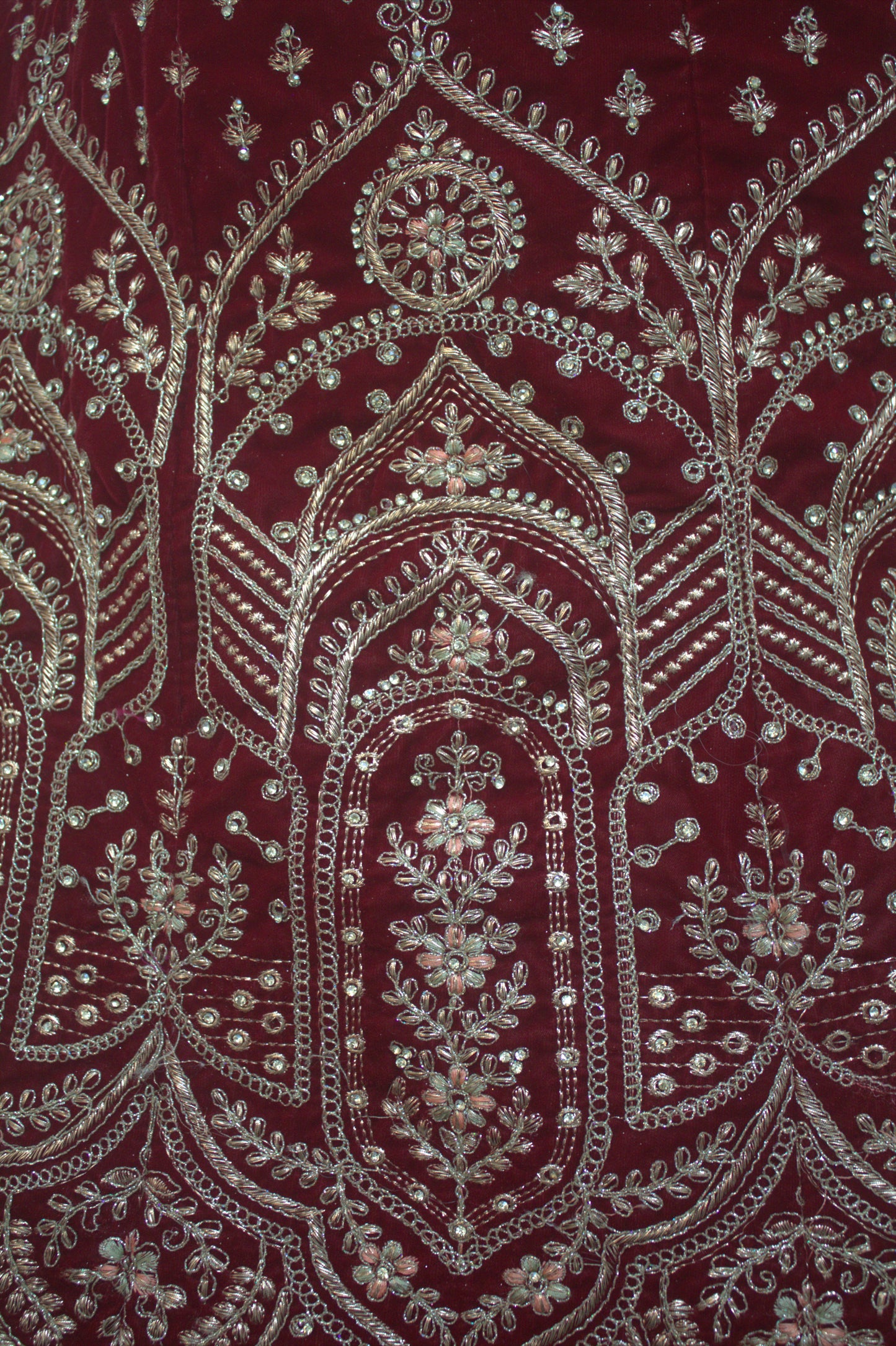 "Exquisite Maroon Bridal Lehenga Choli with Intricate Gold Embroidery – Traditional Indian Wedding Wear with Elegant Net Dupatta" Product code-1328