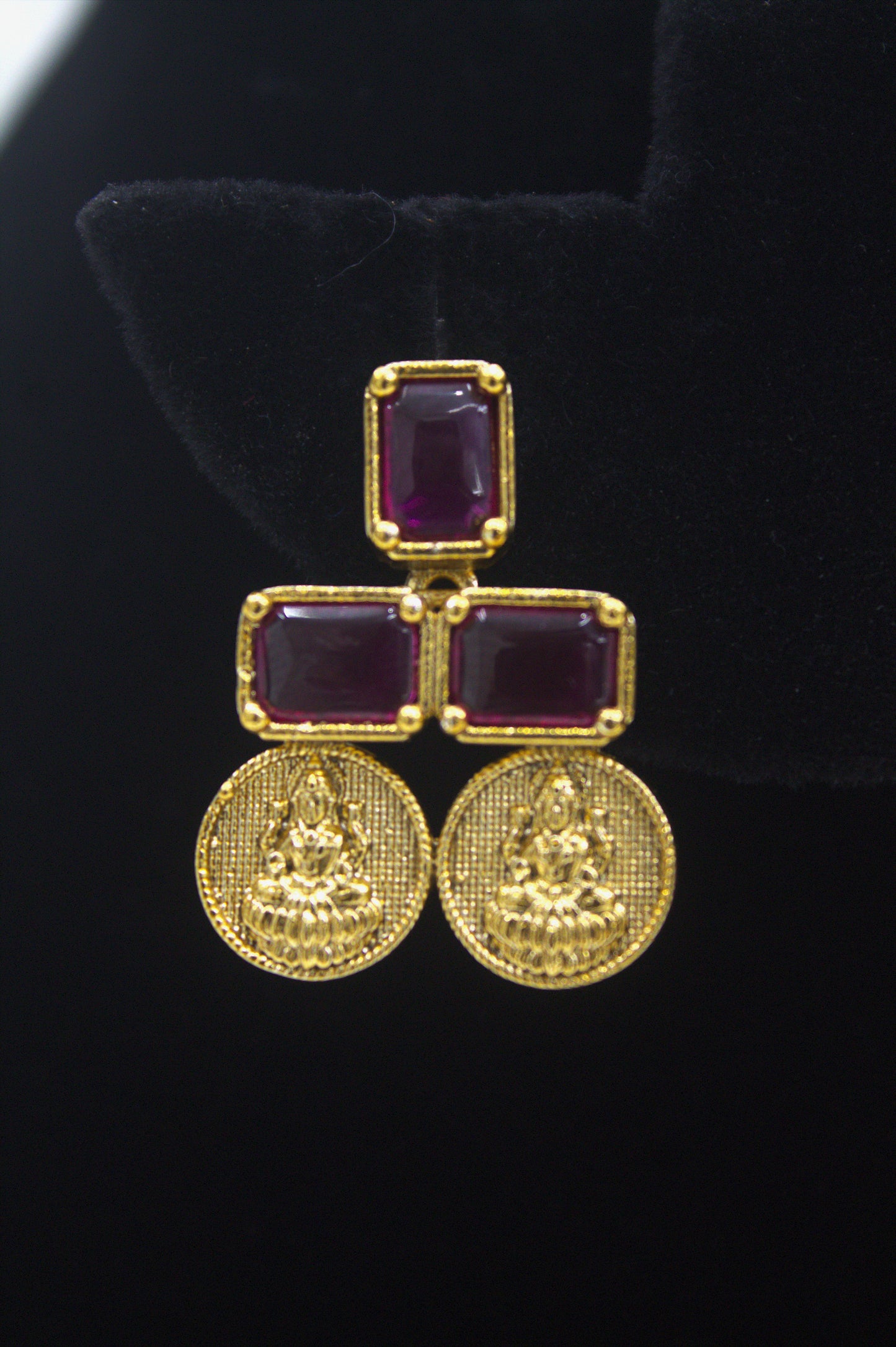 "Antique Temple Jewelry Coin Necklace & Earring Set" Product code-6326