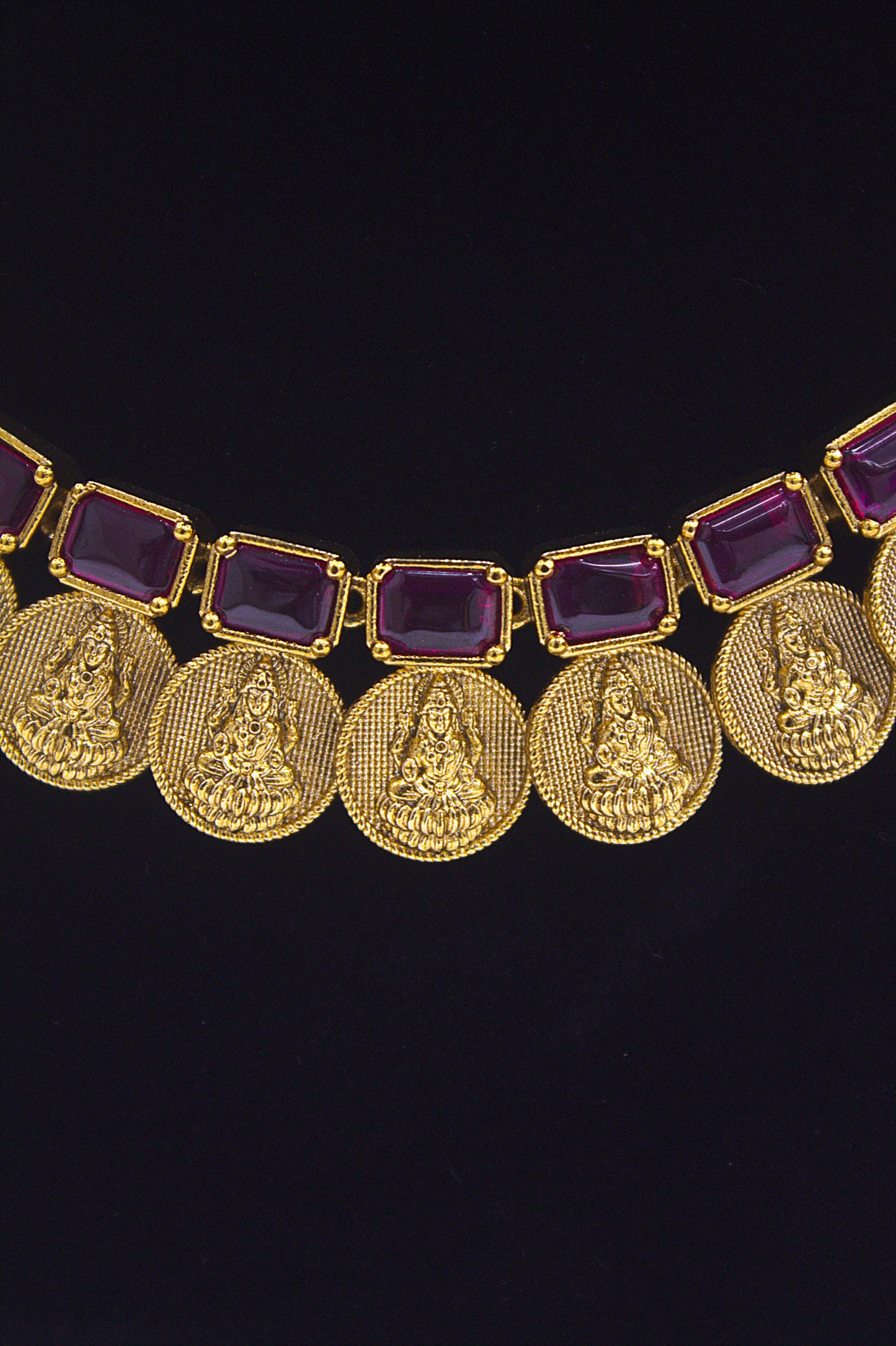 "Antique Temple Jewelry Coin Necklace & Earring Set" Product code-6326