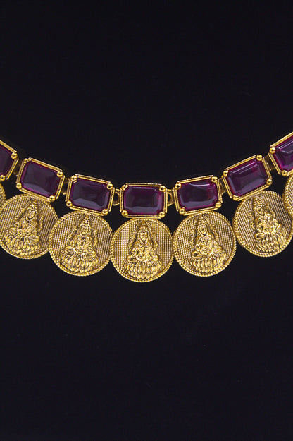 "Antique Temple Jewelry Coin Necklace & Earring Set" Product code-6326