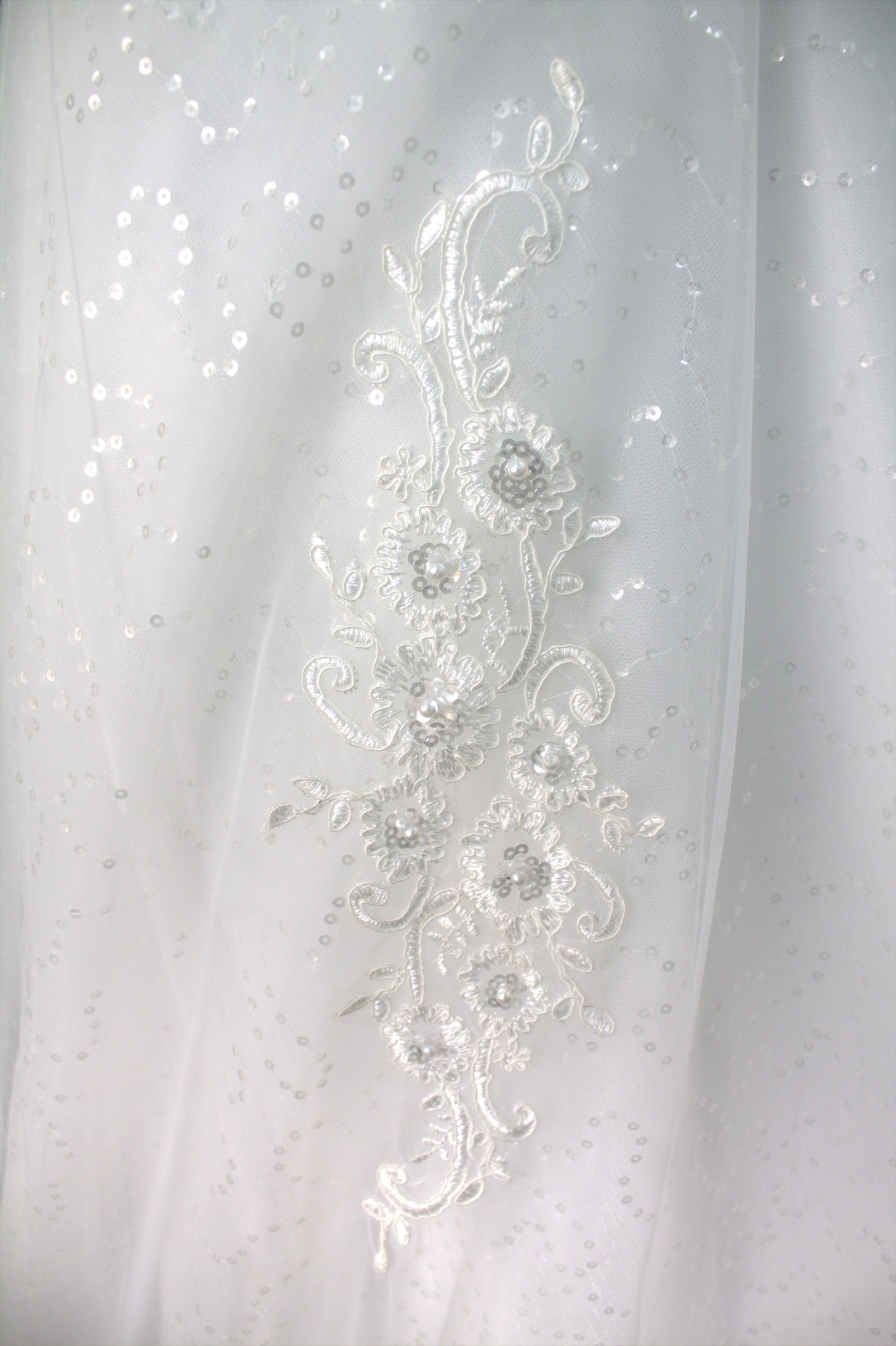 "Romantic Off-Shoulder Lace Bridal Gown with Elegant A-Line Design and Delicate Beading White Gown" Product code-2011
