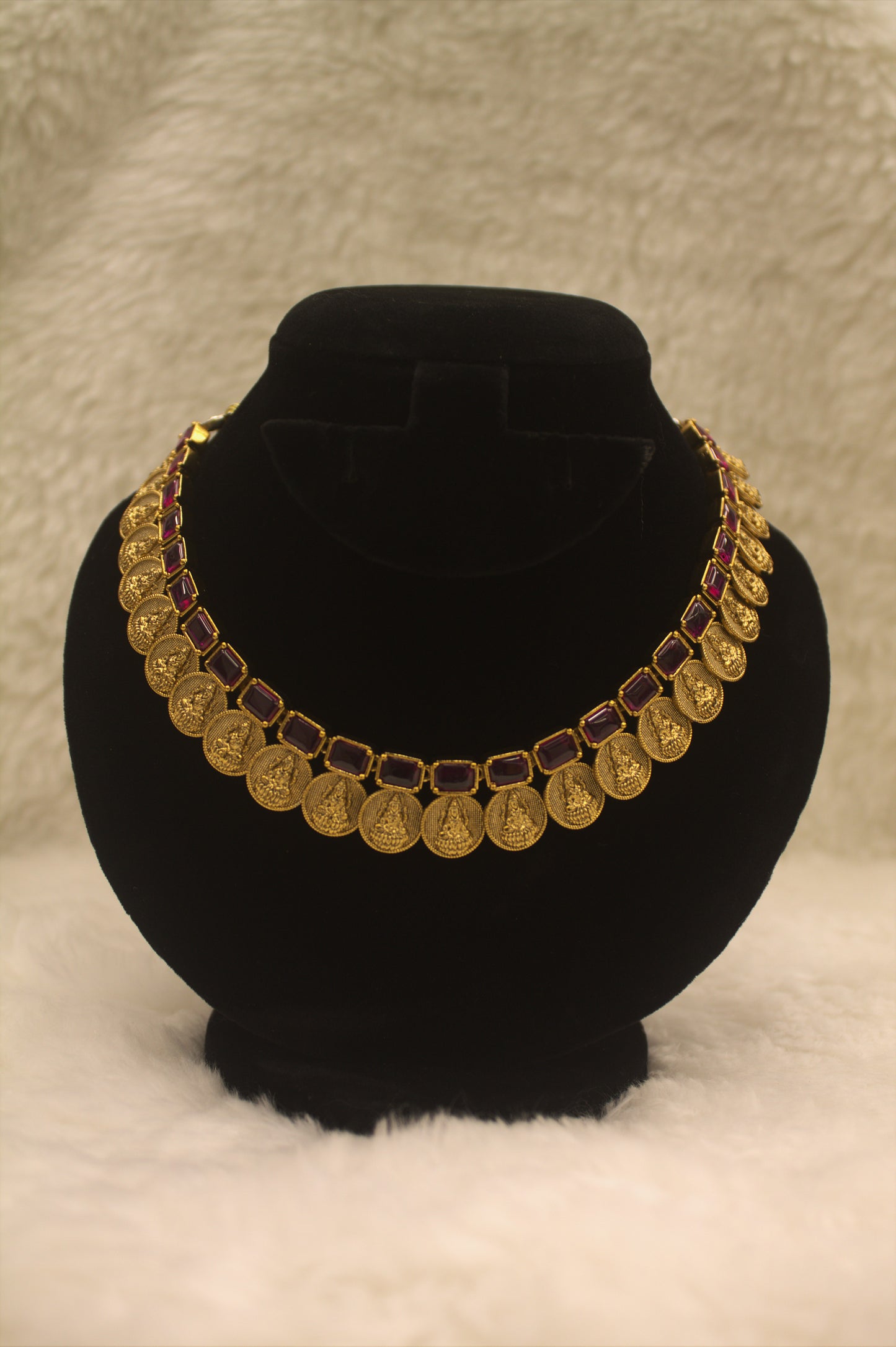 "Antique Temple Jewelry Coin Necklace & Earring Set" Product code-6326