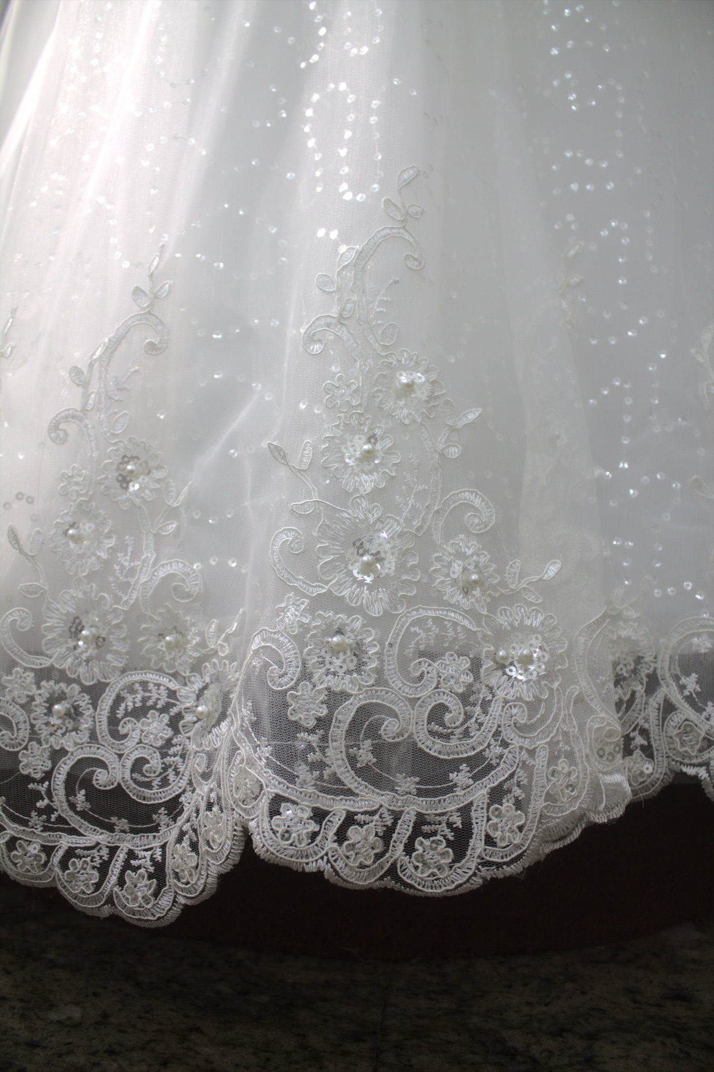 "Romantic Off-Shoulder Lace Bridal Gown with Elegant A-Line Design and Delicate Beading White Gown" Product code-2011