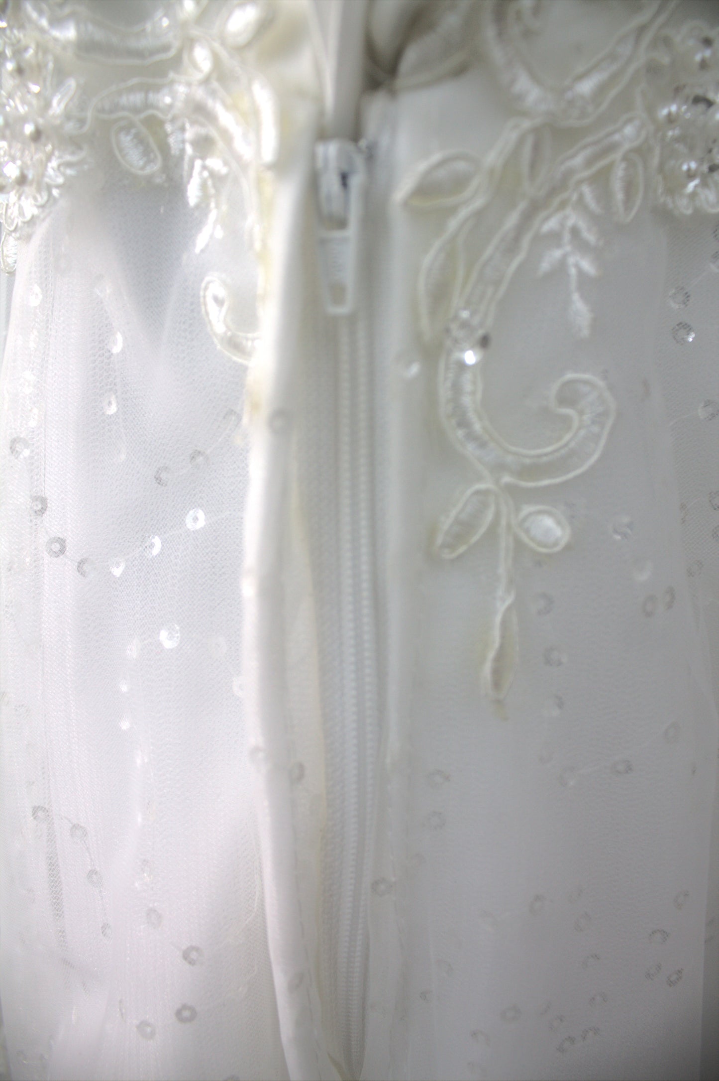 "Romantic Off-Shoulder Lace Bridal Gown with Elegant A-Line Design and Delicate Beading White Gown" Product code-2011