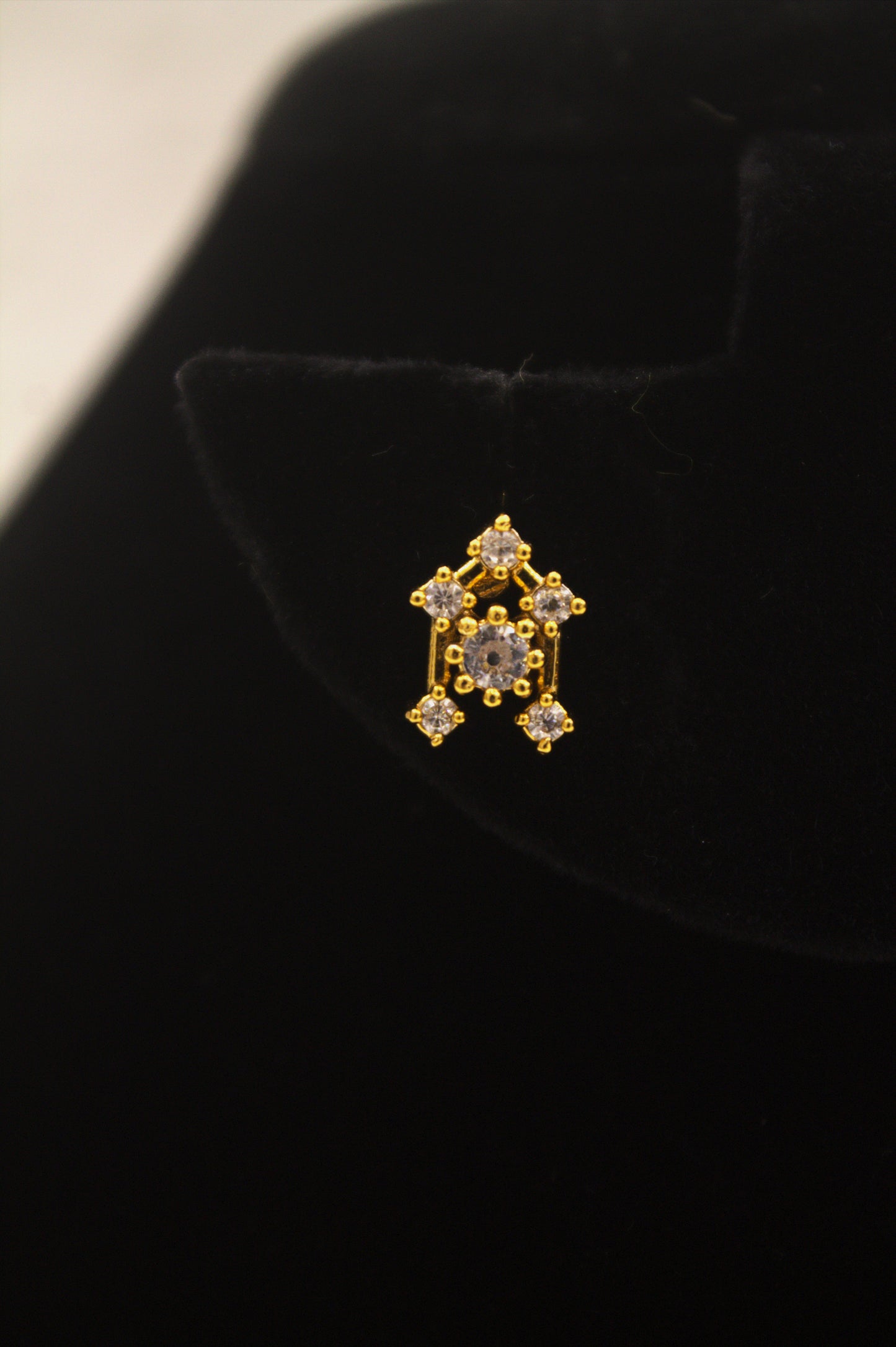 "Regal Bloom CZ Necklace Set – Gold-Plated Bridal Jewelry" Product code-6314