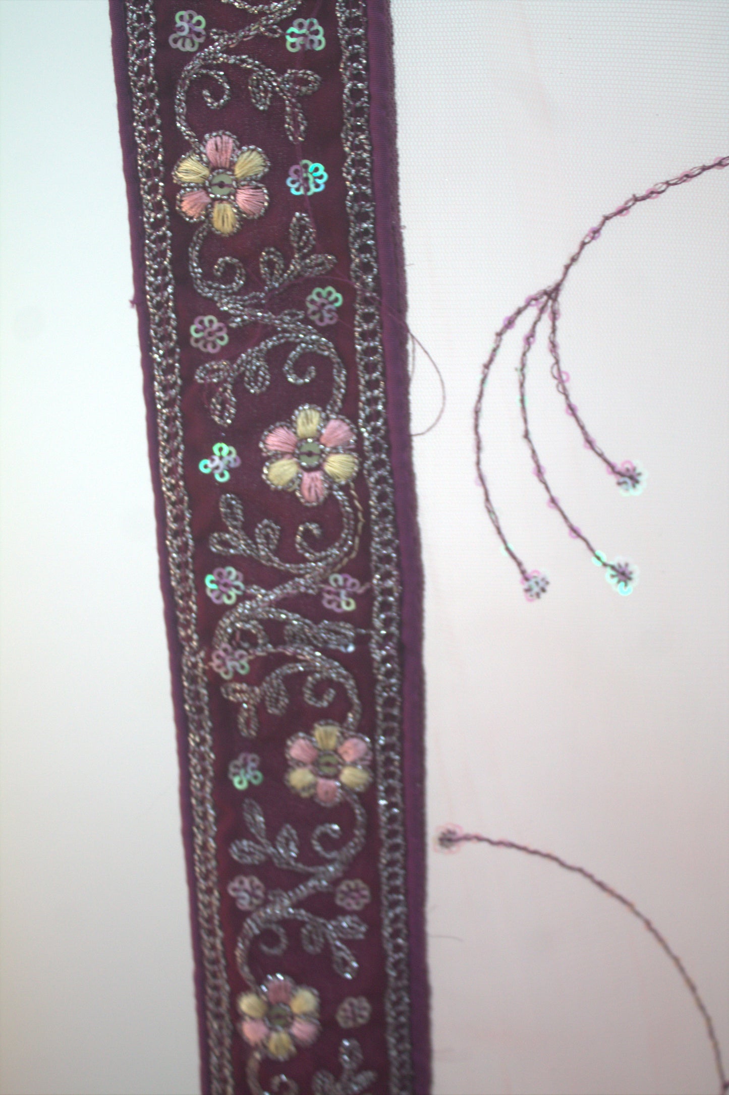 “Plum Velvet Bridal Lehenga with Sequin & Floral Embroidery Work” Product code-1260