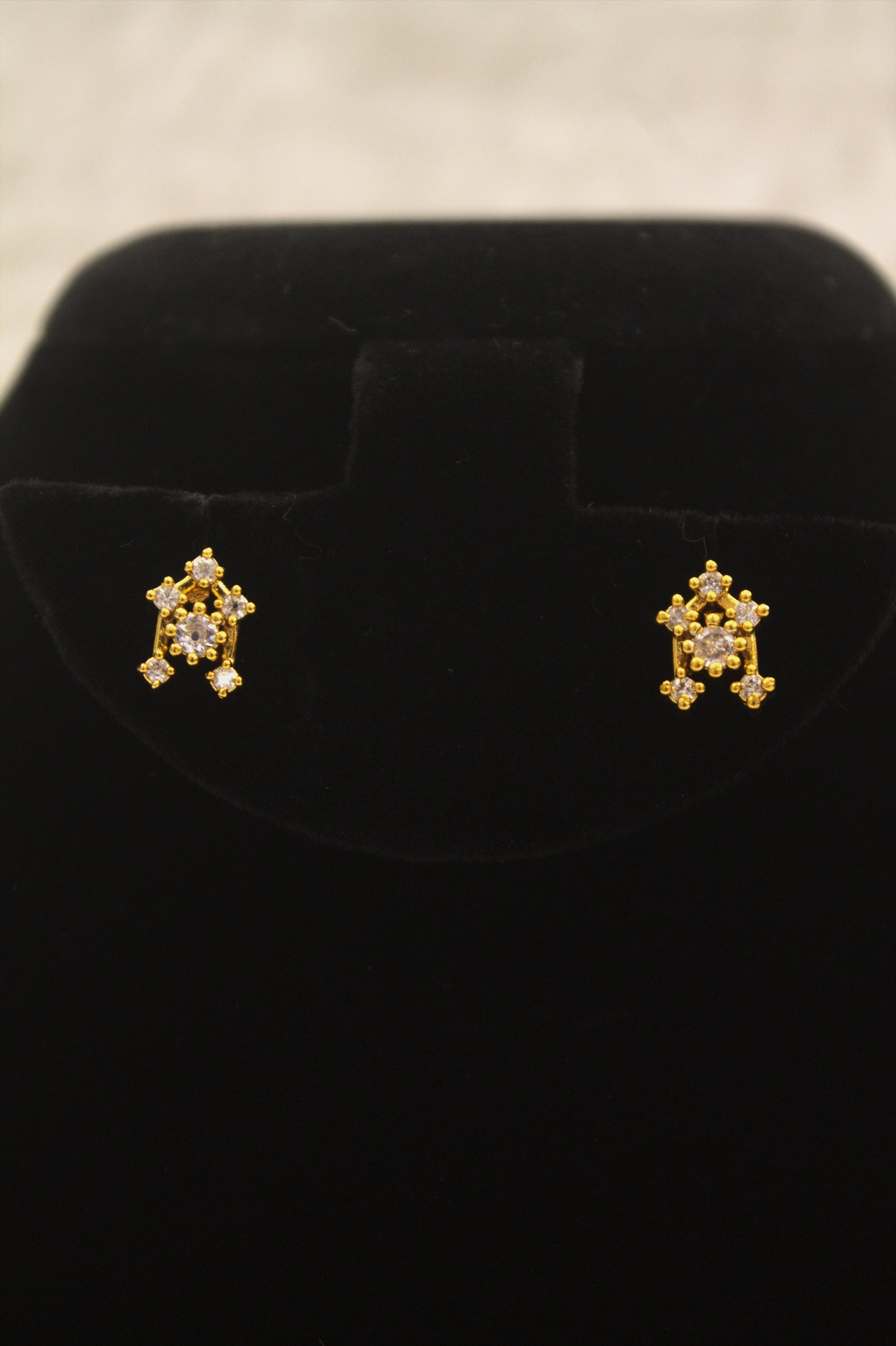 "Regal Bloom CZ Necklace Set – Gold-Plated Bridal Jewelry" Product code-6314