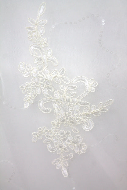 “Celeste Elegant Long Sleeve Ball Gown Wedding Dress with Lace Appliqués & Illusion Neckline-White Gown” Product code-2099