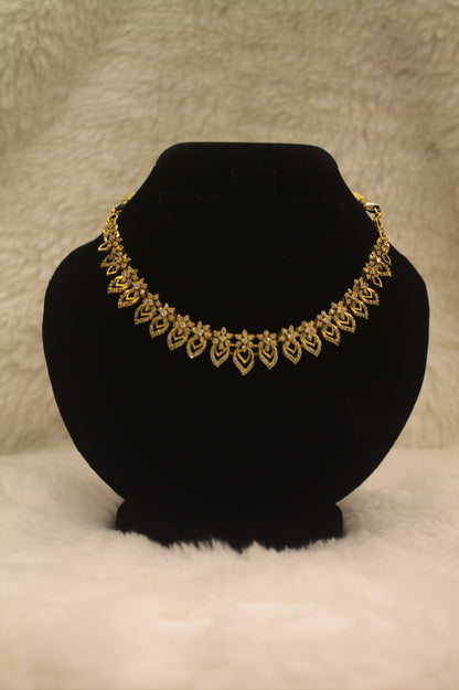 “Sparkling Blossom Choker Necklace with Matching Earrings” Product code-6331