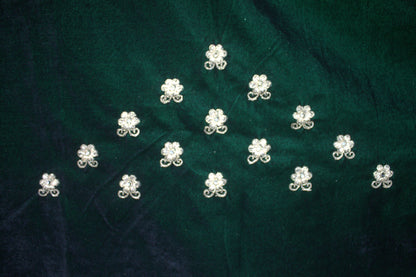 “Emerald Green Velvet Bridal Lehenga with Zardozi & Sequin Hand Embroidery” Product code-1082