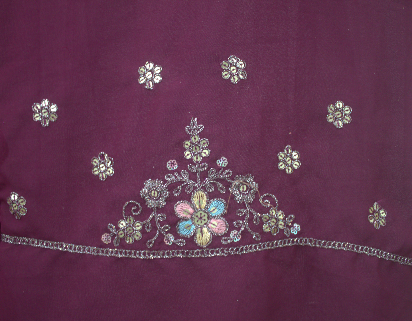 “Plum Velvet Bridal Lehenga with Sequin & Floral Embroidery Work” Product code-1260