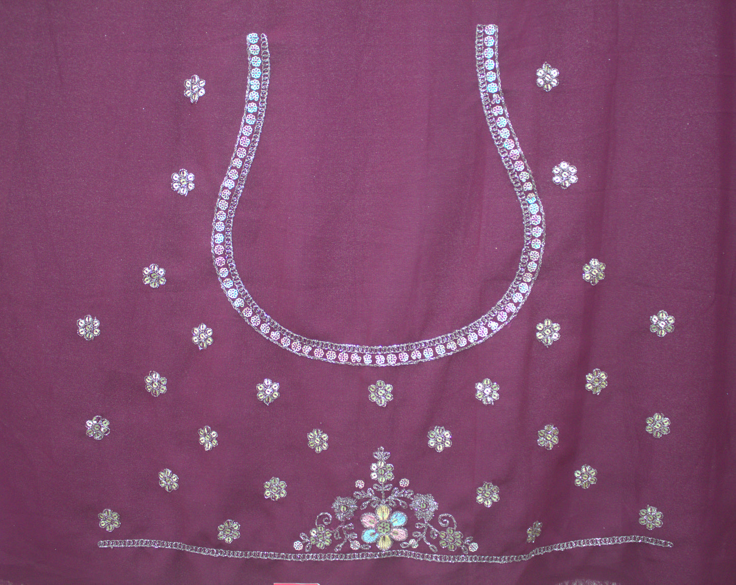 “Plum Velvet Bridal Lehenga with Sequin & Floral Embroidery Work” Product code-1260