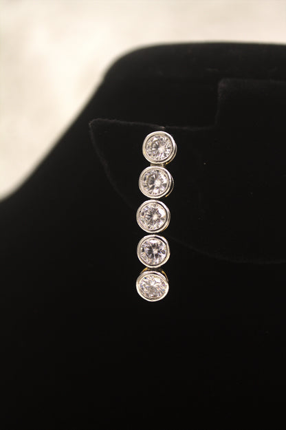 "Timeless Crystal Round Necklace & Drop Earrings" Product code-6138