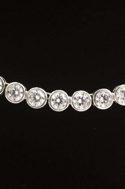 "Timeless Crystal Round Necklace & Drop Earrings" Product code-6138